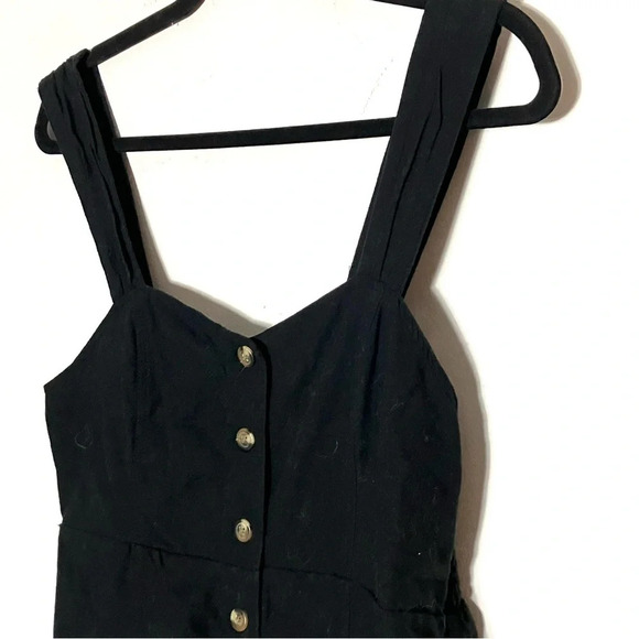 American‎ Eagle Button Front linen blend Mini Dress Medium NWT - Picture 4 of 6